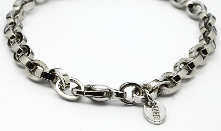 mens platinum handmade bracelet