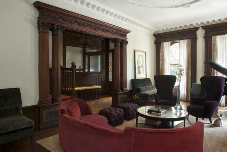 modern gothic living room interior