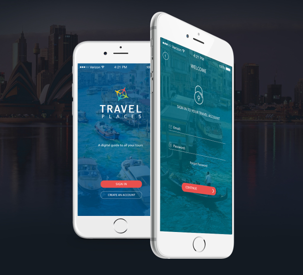 travel mobile app design