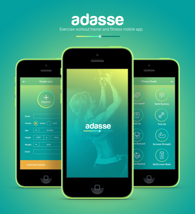 fitness mobile app design