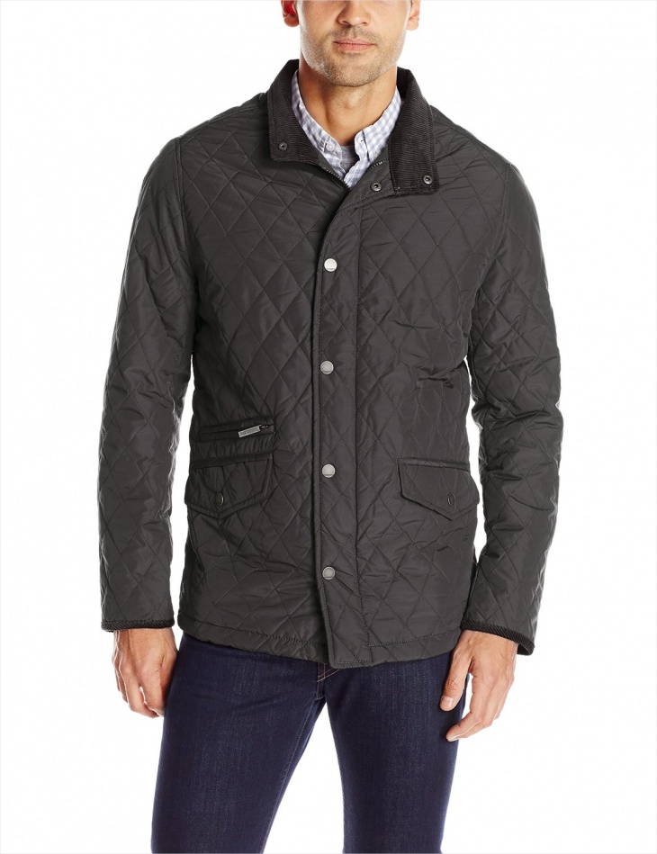 mens diamond quilted jacket