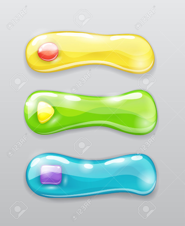 3d glossy buttons