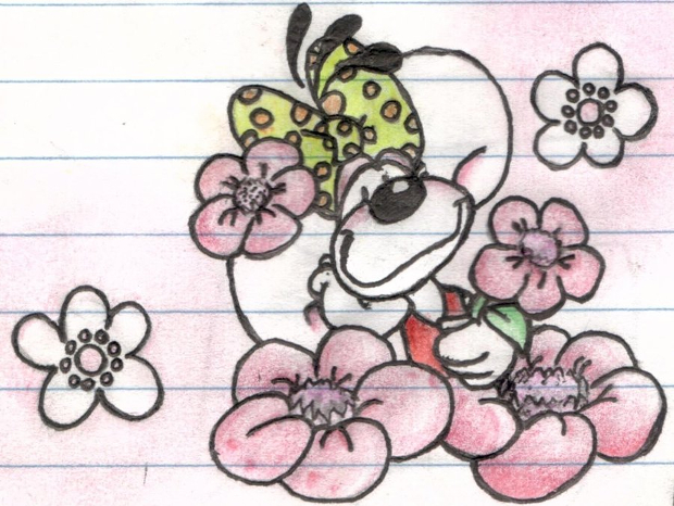 easy cartoon flower drawing 