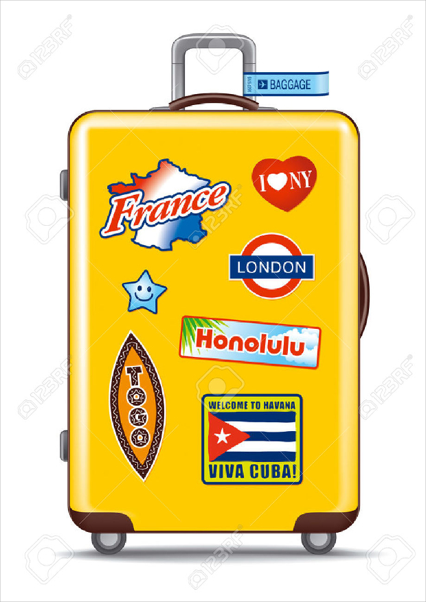 travel suitcase stickers