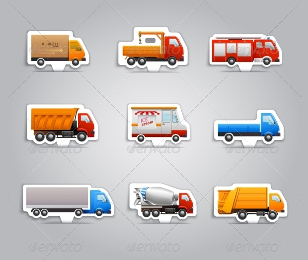 truck paper stickers