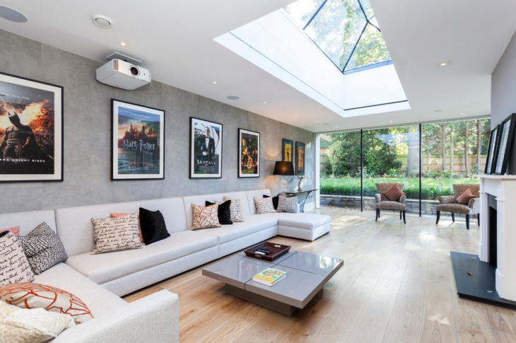 modern living room roof design