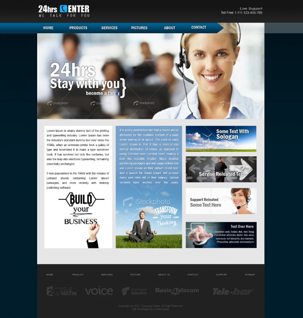 free business website template