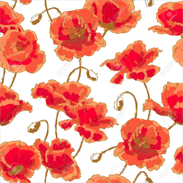 poppy flower pattern