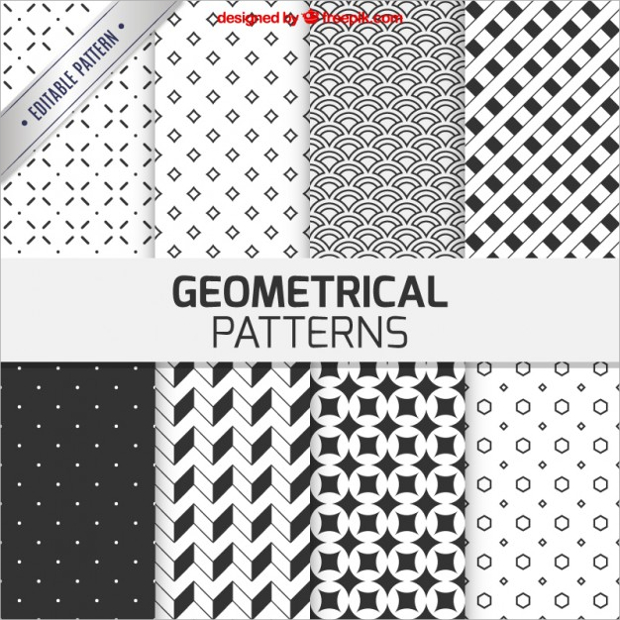 black and white geometric pattern1
