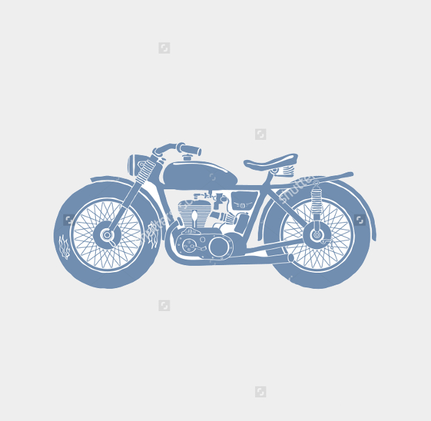 vintage motorcycle silhouette 