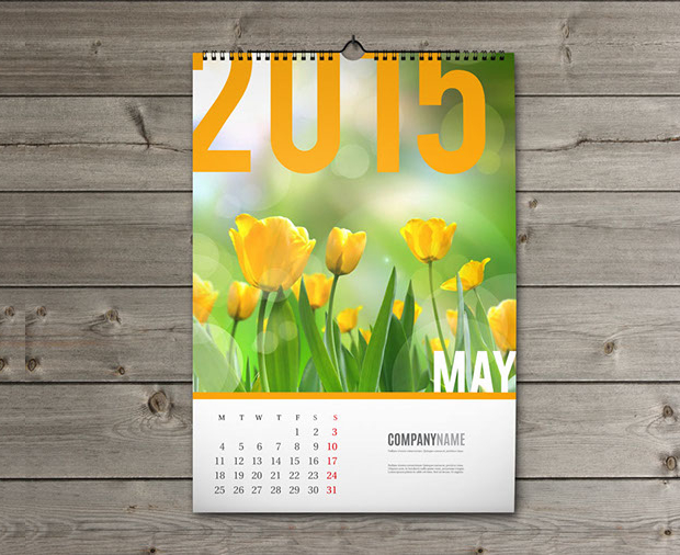monthly wall calendar design