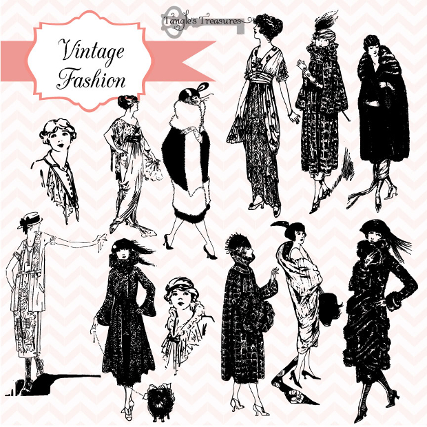 vintage fashion illustration 