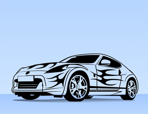 sports car illustration