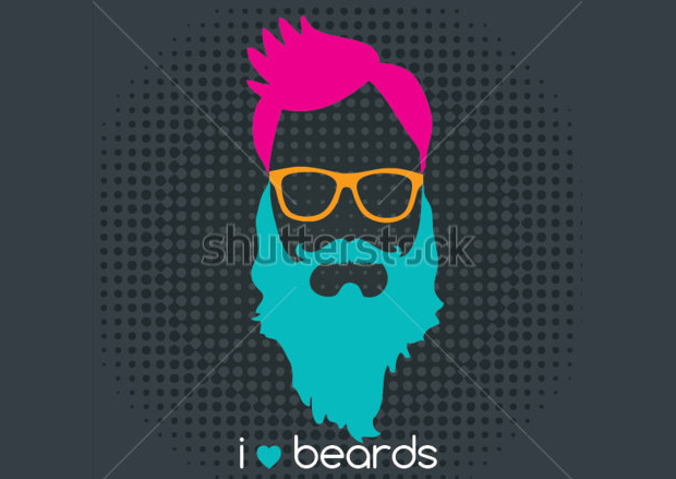 hipster beard illustration 