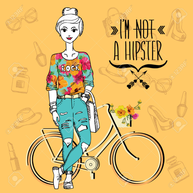 hipster girl illustration