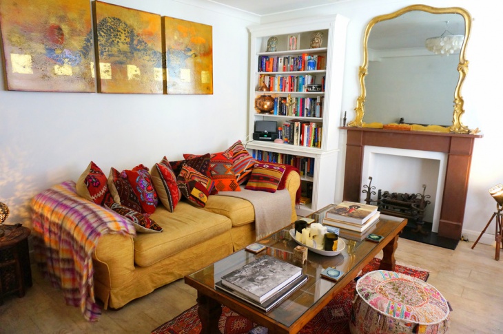 ethnic eclectic living room 