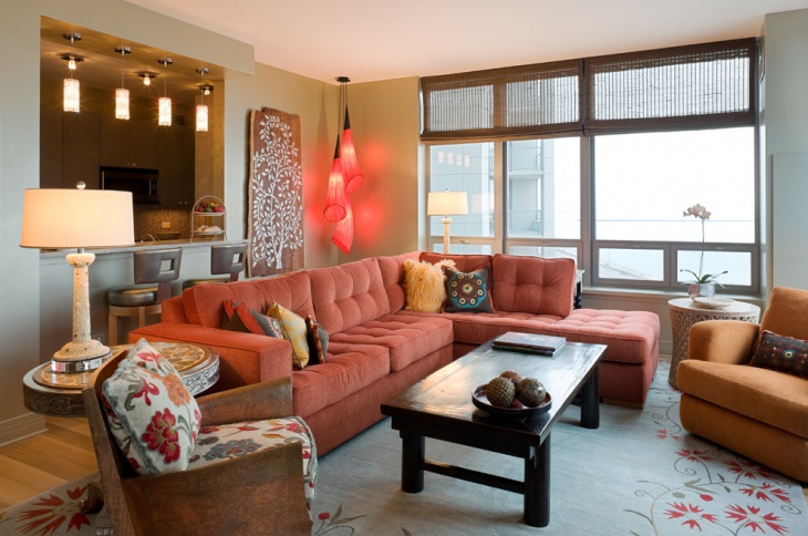 contemporary ethnic living room design