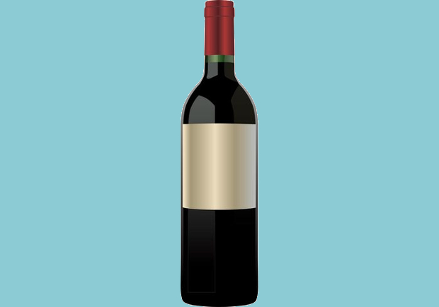 red wine bottle vector