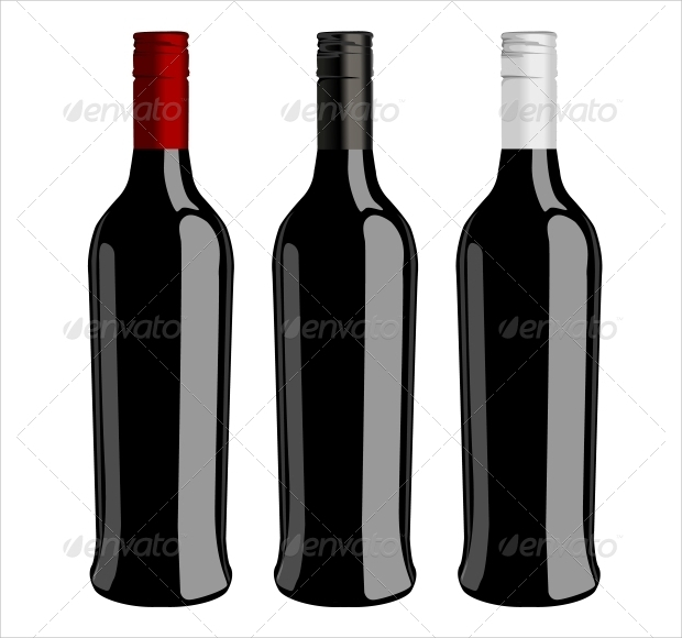 wine bottle vector 