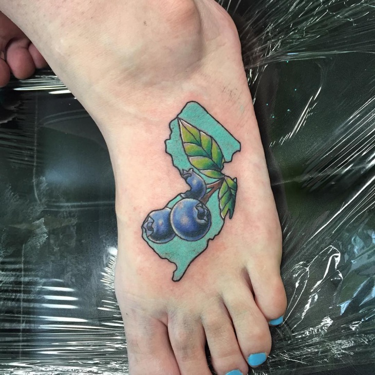blueberry temporary tattoo