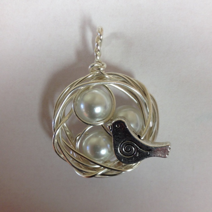 wire bird pendant