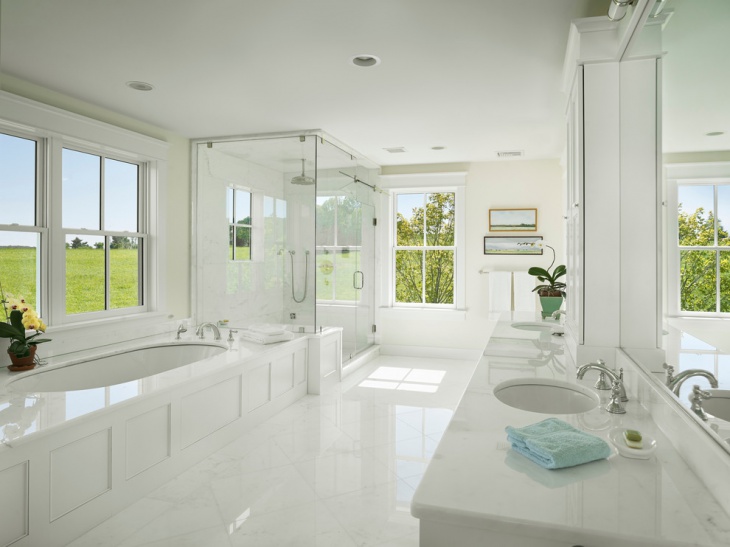 white bathtub steam shower idea 