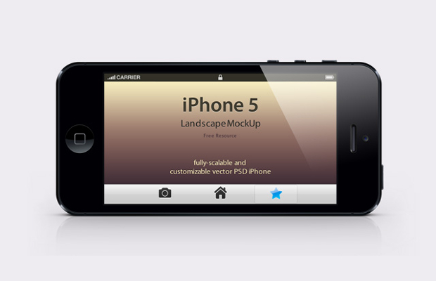 iphone 5s landscape mockup design