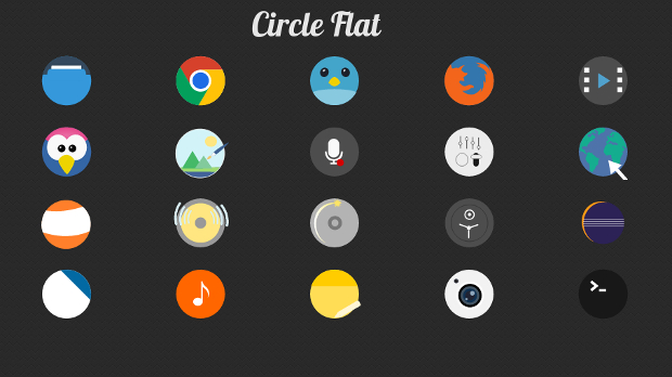 circle flat icons