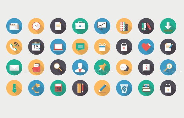 colorful flat icons
