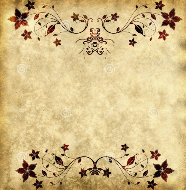 floral style old paper texture