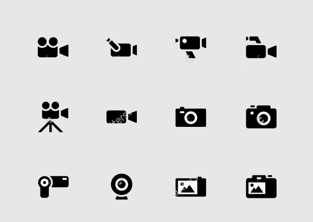 vector camera icons