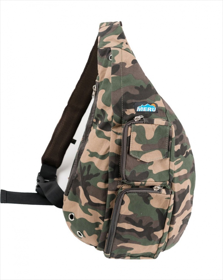 camo sling backpack