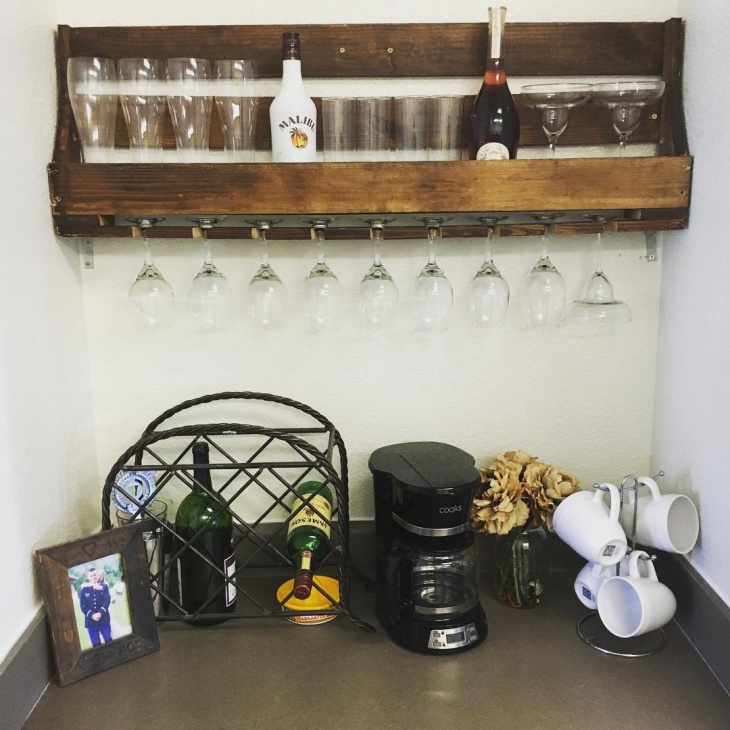 diy home bar shelves design
