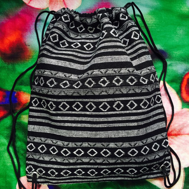 tribal drawstring backpack