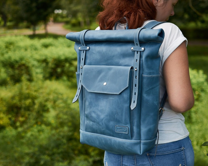 leather hipster backpack design