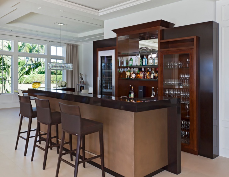 mediterranean home bar cabinets design