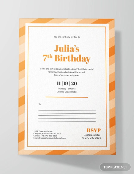 birthday postcard invitation design