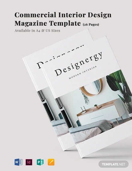 commercial interior design magazine template