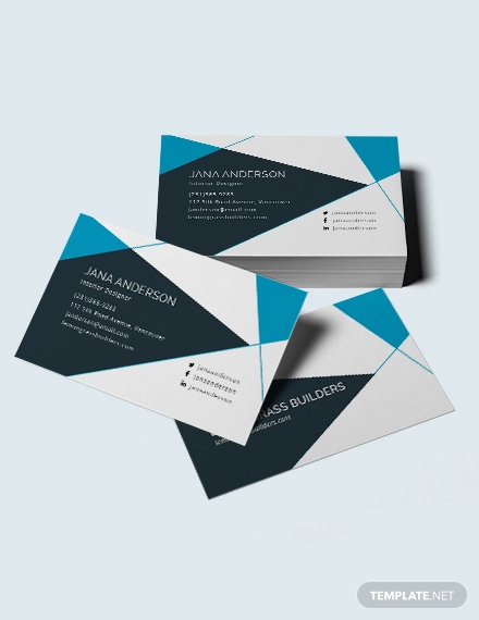 interior design business card