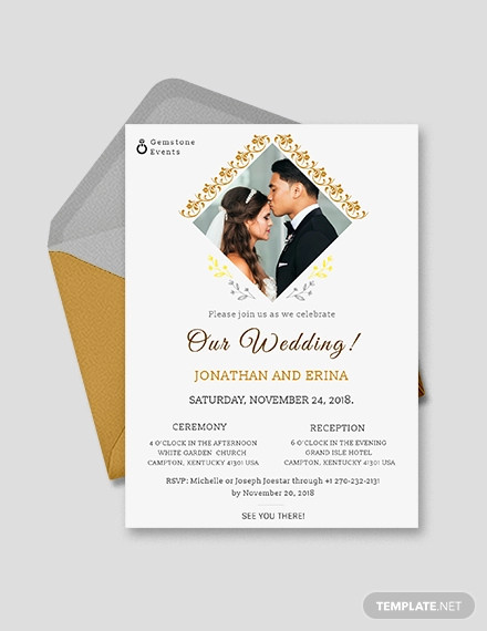 photo wedding invitation design