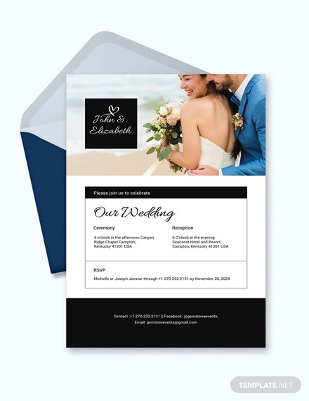 photo wedding invitation email