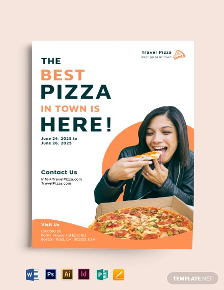 pizza a5 flyer template