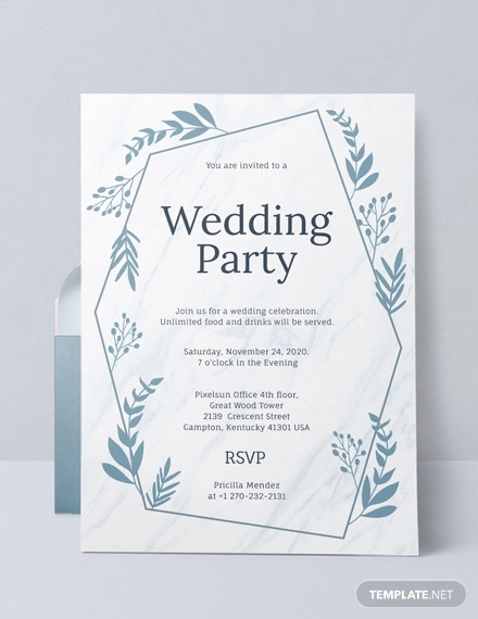 wedding party invitation template