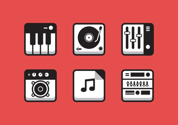 vector music icons