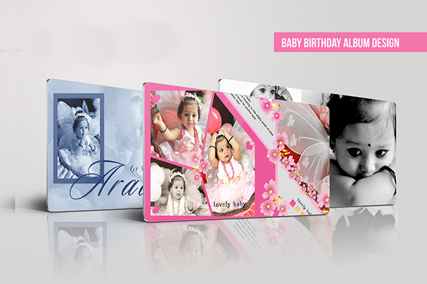 baby birthday album design 