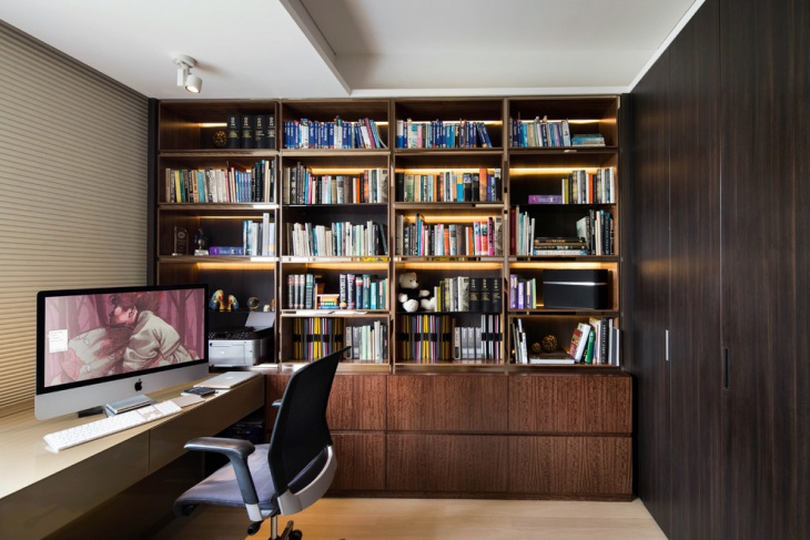 home office library design