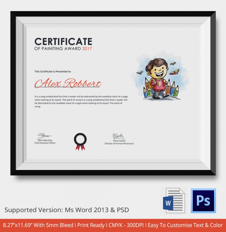 Painting Certificate Template