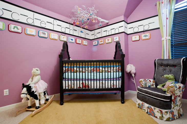 wall design for girl nursery