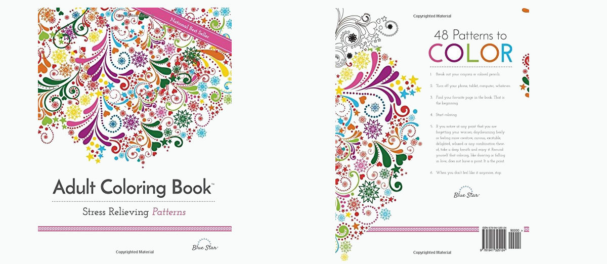 adult coloring book stress relieving patterns