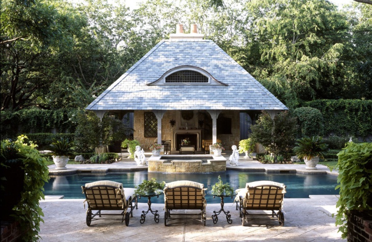 backyard pool shed design